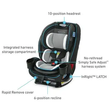 Graco TRIOGROW SNUGLOCK 3IN1 THATCHER მანქანის სავარძელი (ქარსითი), 5 image