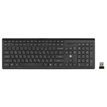 კლავიატურა 2E-KS210WB Slim WL Black
