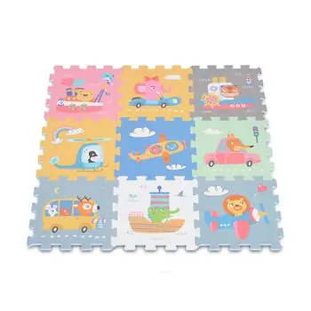 Moni Toys-ის ფაზლი ხალიჩა Mat Transportation 9 pcs 3087