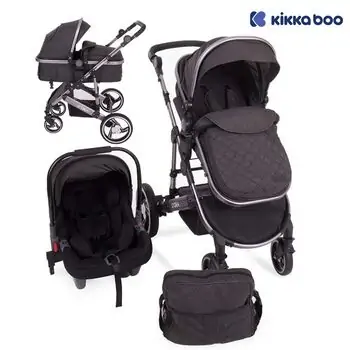 KikkaBoo D'ora Grey 3in1 საბავშვო ეტლის კომპლექტი