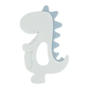 KikkaBoo-ს ღრძილების მასაჟორი Silicone teether Dinosaur Blue