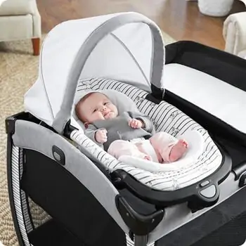 Graco ROCK N GROW ORSON ორ დონიანი საწოლ-მანეჟი, 9 image