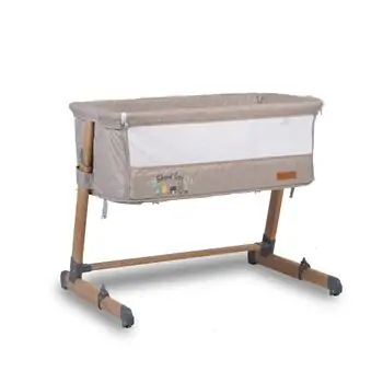 Cangaroo Shared Love Beige Wood ახალშობილის საწოლი