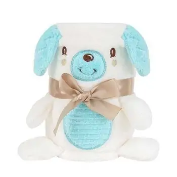 KikkaBoo-ს ახალშობილის პლედი Baby blanket with embroidery 3D Puppy