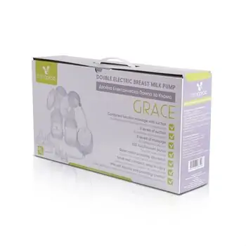 Cangaroo-ს ორმაგი ელექტრო რძის გამოსაწველი Double electric breast pump Grace XN-D258, 5 image