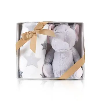 Cangaroo-ს ახალშობილის პლედი Baby Blanket with Stuffed Toy Little Elephant, 2 image