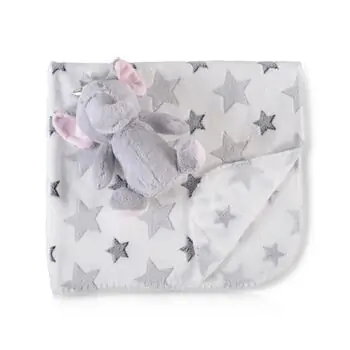 Cangaroo-ს ახალშობილის პლედი Baby Blanket with Stuffed Toy Little Elephant