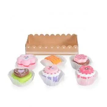 Moni Toys Cake Wooden Set PH01D010 სათამაშო ხის ნამცხვრები, 5 image