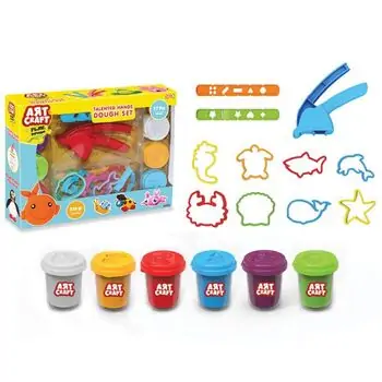 Dede 03289 ART CRAFT TALENTED HANDS DOUGH SET 17 PCS 336 GR საბავშვო პლასტელინის ნაკრები