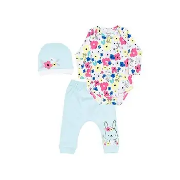 Spring Bunny MINT 3in1 ახალშობილის ტანსაცმლის ნაკრები MİNİWORLD 16139, ზომა: 3-6 თვე, 2 image