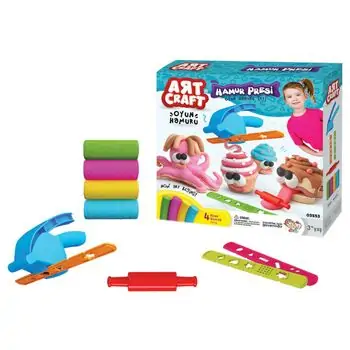 Dede 03553 ART CRAFT HAND PRESS DOUGH SET 200 GR საბავშვო პლასტელინების ნაკრები, 2 image