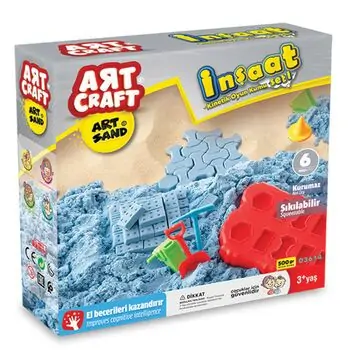 Dede 03614 ART CRAFT 500 GR BUILD MODELING PLAY SAND SET საბავშვო პლასტელინების ნაკრები, 3 image