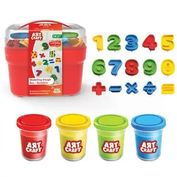 Dede 03495 ART CRAFT MODELLING DOUGH BOX- NUMBERS საბავშვო პლასტელინების ნაკრები