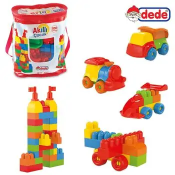 Dede 01023 BRIO BLOCKS 100 Pcs სათამაშო კონსტრუქტორი, 2 image
