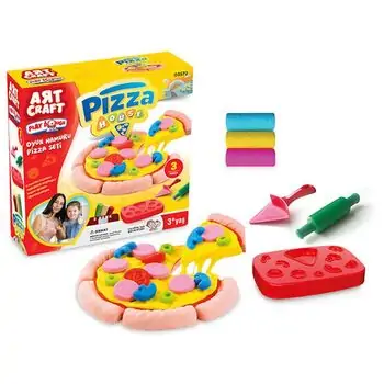Dede 03572 ART CRAFT PIZZA PLAY DOUGH SET 150 GR საბავშვო პლასტელინების ნაკრები, 2 image