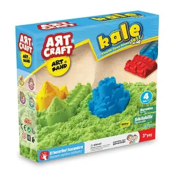 Dede 03610 ART CRAFT 500 GR CASTLE MODELING PLAY SAND SET საბავშვო პლასტელინების ნაკრები, 3 image