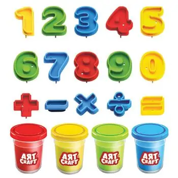 Dede 03495 ART CRAFT MODELLING DOUGH BOX- NUMBERS საბავშვო პლასტელინების ნაკრები, 3 image