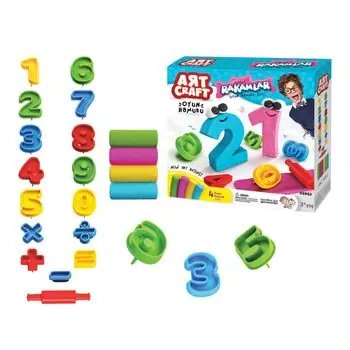 Dede 03552 ART CRAFT 3D NUMBERS DOUGH SET 200 GR საბავშვო პლასტელინების ნაკრები, 2 image