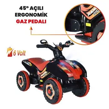 UJ Toys Ranger Black - საბავშვო კვადროციკლი, 3 image