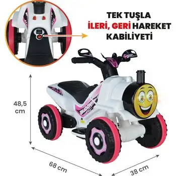 UJ Toys Buddy White - საბავშვო კვადროციკლი, 2 image
