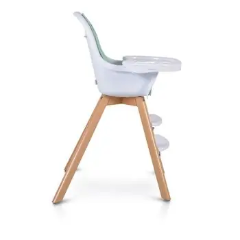 Cangaroo Wooden High Chair Hygge Mint საკვები სკამ-მაგიდა, 3 image