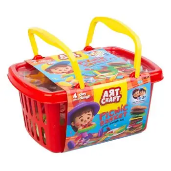 Dede ART CRAFT Picnic Basket Dough Set – 4 Pcs  საბავშვო პლასტელინის ნაკრები 03633, 3 image