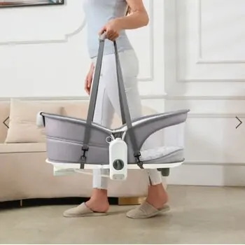 Cangaroo Abba Grey 6in1 Multi-Function Bassinet, Bouncer and Rocker მრავალფუნქციური ელექტრო შეზლონგი, 8 image