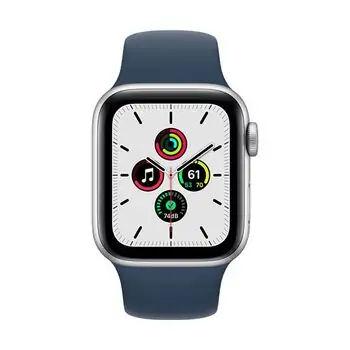 სმარტ საათი Apple Watch SE 40mm Silver Aluminum Case With Abyss Blue Sport Band MKNY3 silver, 2 image