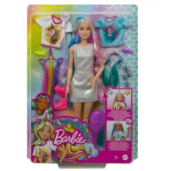 BARBIE Fantasy Hair Doll With Mermaid & Unicorn Looks სათამაშო თოჯინა 3 სხვადასხვა ლუქით, 8 image