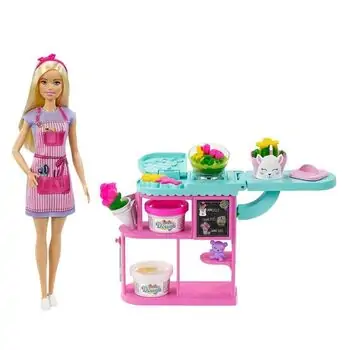 Barbie Florist Playset მეყვავილე თოჯინა აქსესუარებით
