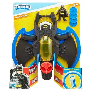 Imaginext Dc Super Friends Batwing (DDI)  BATMAN-ის საბრძოლო მანქანა, 10 image