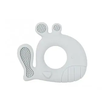 KikkaBoo-ს ღრძილების მასაჟორი Silicone teether Whale Blue