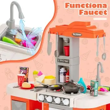 tableware set Cute Version Desk big version orange ფუნქციური საბავშვო სამზარეულო, 8 image