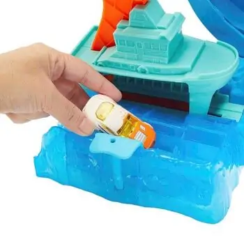 HOT WHEELS SHARK COLOR CHANGER საბავშვო სათამაშო ტრასა-ზვიგენის თავდასხმა, 4 image