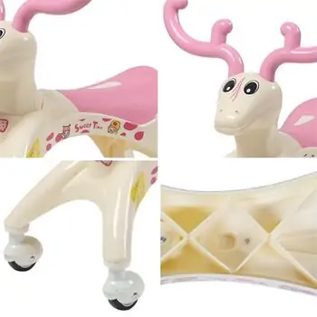 TOY RIDE UN-RO01 PINK გადასაჯდომი საგორიალო ირემი, 2 image
