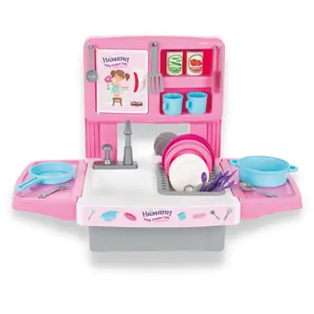 Pilsan Hamarat Play Kitchen Sink with Running Water 38 PCS  03 602  საბავშვო სამზარეულოს ფუნქციური ნიჟარა, 2 image