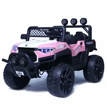 Rechargeable Jeep Pink - ელექტრო მანქანა კაუჩუკის საბურავებით, 2 image