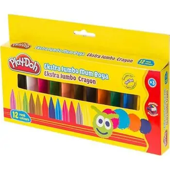 Play-Doh Bigg Crayon 8 Colours, 12 mm CR012 ცვილის ფერადი ფანქრები, 2 image