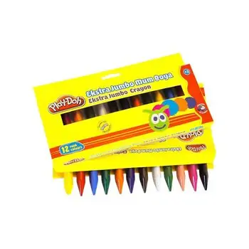 Play-Doh Bigg Crayon 8 Colours, 12 mm CR012 ცვილის ფერადი ფანქრები