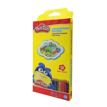Play-Doh Dry  Corrugated Dry Color 12 Pack  KU026 ფერადი ფანქრების ნაკრები