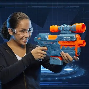 NERF Elite 2.0 Phoenix CS-6 Motorized Blaster HAS-E9961 ბლასტერი რბილი ტყვიებით, 6 image