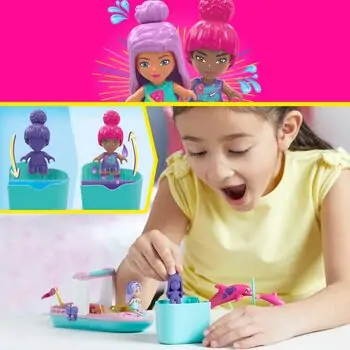 Mega Construx Barbie Color Reveal Dolphin Discovery MTL-HHW83 ბარბის კონსტრუქტორი, 7 image