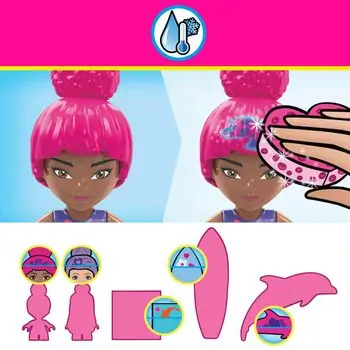 Mega Construx Barbie Color Reveal Dolphin Discovery MTL-HHW83 ბარბის კონსტრუქტორი, 6 image