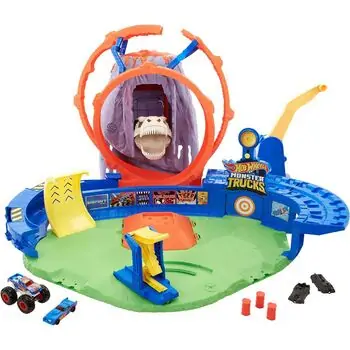 Hot Wheels T-Rex Volcano Playset with Lights and Sounds MTL-GYL14 ვულკანური ტრეკი, 12 image