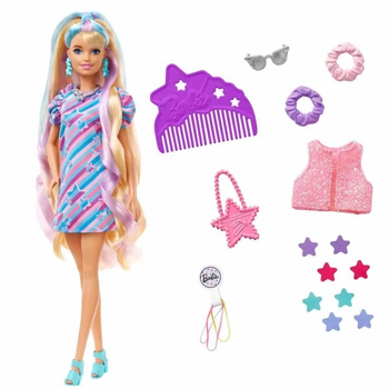 Barbie Totally Hair Star HCM88 ბარბის თოჯინა აქსესუარებით, 2 image
