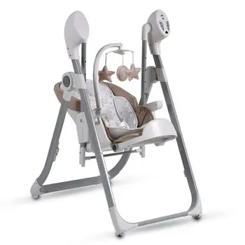 Cangaroo Baby High Chair and Swing Pudding 2in1 beige ტრანსფორმერი ელექტრო შეზლონგი, 7 image