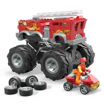 MEGA Hot Wheels HW 5-Alarm Fire Truck HHD19 სათამაშო სახანძრო მანქანა, 6 image