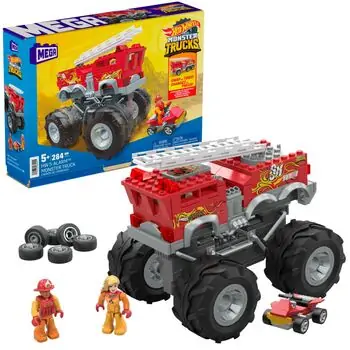 MEGA Hot Wheels HW 5-Alarm Fire Truck HHD19 სათამაშო სახანძრო მანქანა, 3 image