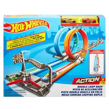 Hot Wheels GFH85 Action Double Loop Track საბავშვო სათამაშო ტრასა