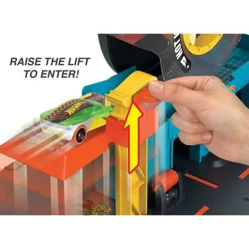 Hot Wheels HDP02 City Super Twist Tire Shop Playset საბავშვო სათამაშო ტრასა, 4 image